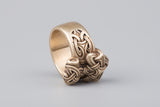 Bague marteau de Thor en bronze italien