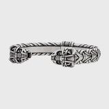 Bracelet homme viking Ragnar têtes de dragons artisanal