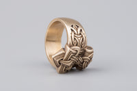 Bague marteau de Thor en bronze italien
