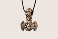 Pendentif triquetra marteau de Thor en bronze