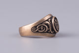 Bague viking Valknut en bronze