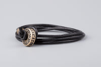 Bracelet viking hommage à Odin avec perle de bronze