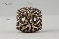 Perle de barbe arbre de vie Yggdrasil en bronze italien