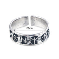 Bague runes viking ajustable