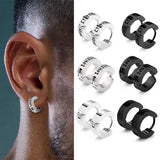 Boucle d'oreille clip avec runes viking