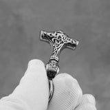 Boucles d'oreilles viking symbole marteau de Thor en acier inoxydable