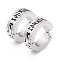 Boucle d'oreille clip avec runes viking
