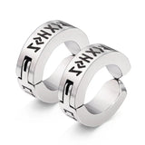 Boucle d'oreille clip avec runes viking