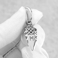 Boucles d'oreilles pendantes symboles viking en acier inoxydable