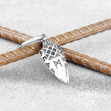 Boucle d'oreille style viking homme pendantes en acier inoxydable : symbole Valknut