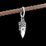 Boucle d'oreille style viking homme pendantes en acier inoxydable : symbole Valknut