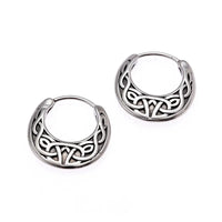 Boucles d'oreilles punk avec nœuds celtiques hypoallergéniques