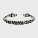 Bracelet viking artisanal représentation Hati et Skoll en étain