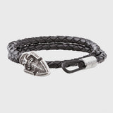 Bracelet viking Valknut plaqué argent : Lance d'Odin Gungnir