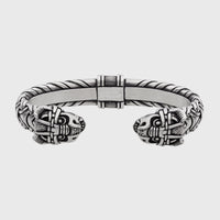 Bracelet homme viking Ragnar têtes de dragons artisanal