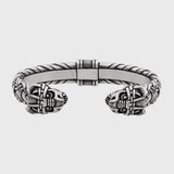 Bracelet homme viking Ragnar têtes de dragons artisanal