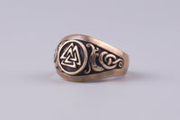 Bague viking Valknut en bronze