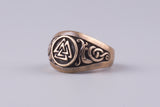 Bague viking Valknut en bronze