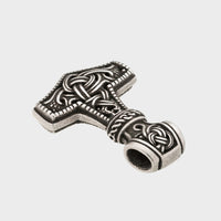 Collier marteau de Thor en bronze plaqué argent style Mammen