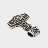 Collier marteau de Thor en bronze plaqué argent style Mammen