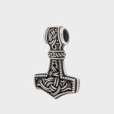 Collier marteau de Thor en bronze plaqué argent style Mammen