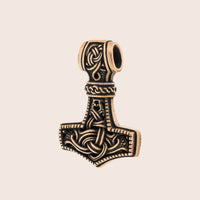 Pendentif marteau de Thor en bronze style Mammen
