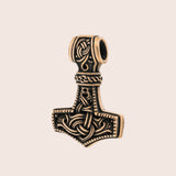 Pendentif marteau de Thor en bronze style Mammen