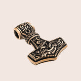 Pendentif marteau de Thor en bronze style Mammen