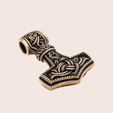 Pendentif marteau de Thor en bronze style Mammen