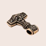 Pendentif marteau de Thor en bronze style Mammen