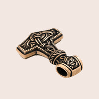 Pendentif marteau de Thor en bronze style Mammen