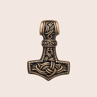 Pendentif marteau de Thor en bronze style Mammen