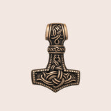 Pendentif marteau de Thor en bronze style Mammen