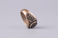 Bague viking Valknut en bronze