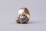 Bague bronze avec loup Fenrir
