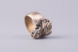 Bague bronze avec loup Fenrir
