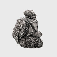 Figurine Loki en bronze plaqué argent