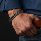 Bracelet viking métal tête de serpent