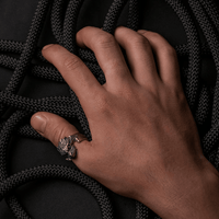 Bague bronze Jormungand serpent de Midgard