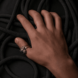 Bague bronze avec loup Fenrir
