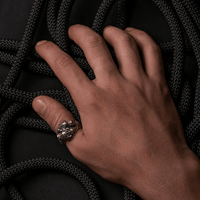 Bague bronze Skoll et Hati