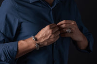 Bracelet viking ours berserker en étain ou argent