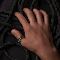 Bague marteau de Thor avec Tanngrisnir Tanngnjóstr