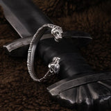 Bracelet viking ours berserker en étain ou argent