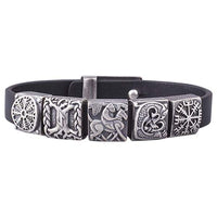 Symbole viking Vegvisir Yggdrasil sur bracelet cuir artisanal