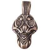 Pendentif collier tête du loup Fenrir bronze brut