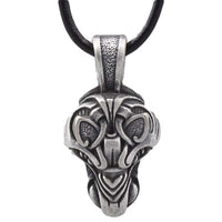 Pendentif collier tête du loup Fenrir