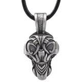 Pendentif collier tête du loup Fenrir