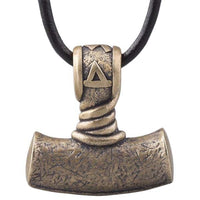 Pendentif marteau de Thor en bronze brut homme ou femme