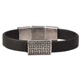 Bracelet viking cuir et argent